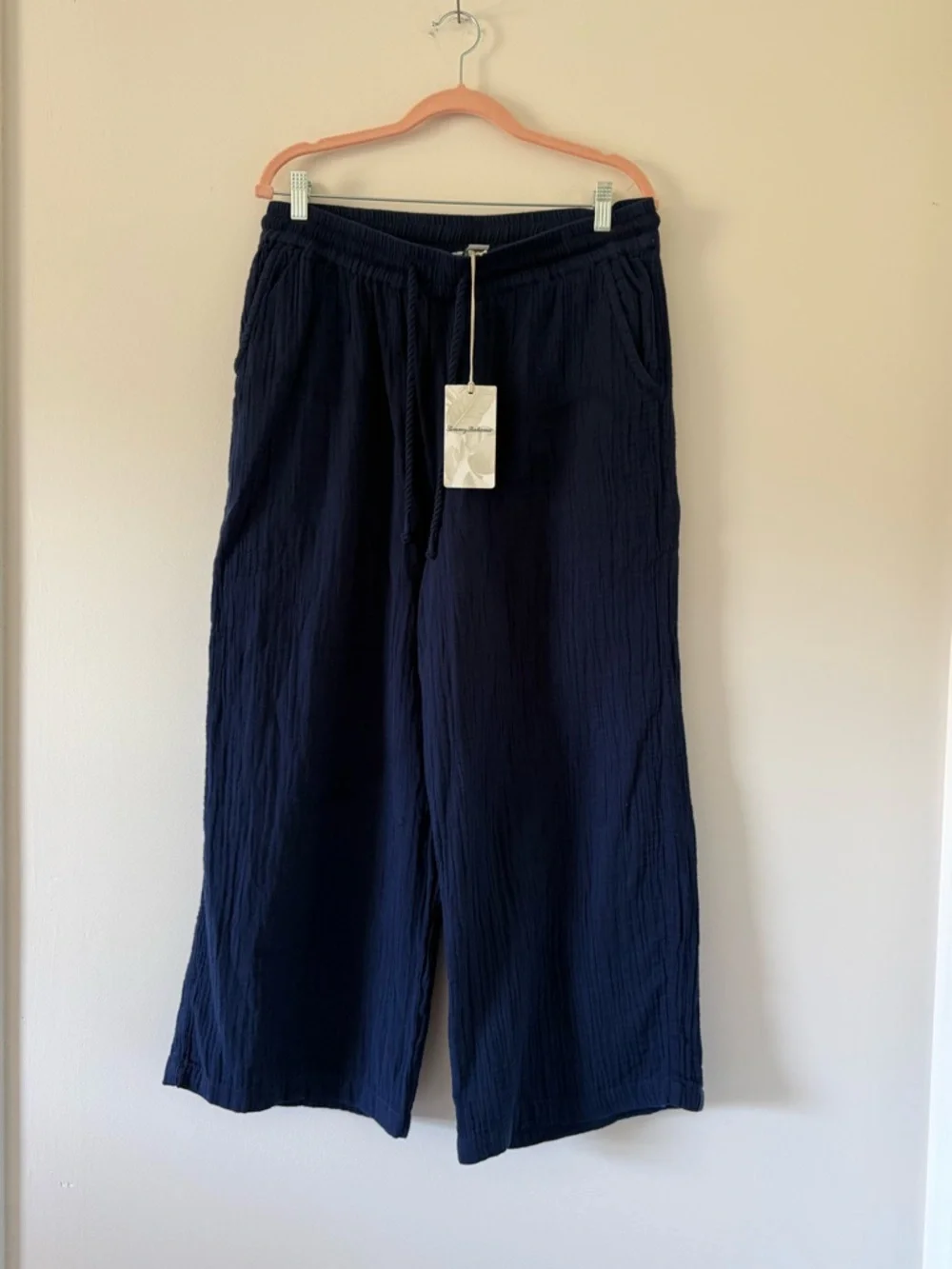 NWT - Tommy Bahama Women's High-Rise Wide-Leg Gauze Pants - Sz M - Picture 3 of 4